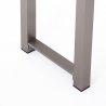 Table haute Bross blanc piétement chromé