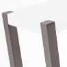Table haute Bross blanc piétement chromé