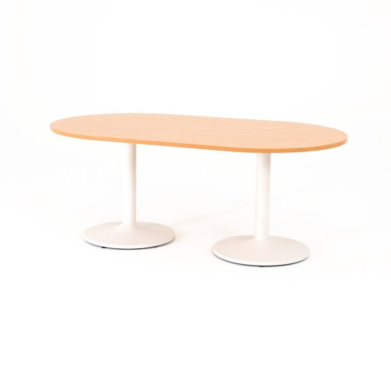 Table de réunion ovale ZETA L.190 cm en coloris hêtre 