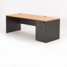 Bureau droit MADERA avec 1 caisson HB droite P.80 cm