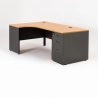 Bureau compact MADERA + caisson hauteur bureau P.80 cm