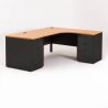 Bureau compact MADERA avec 2 caissons P.60/80 cm