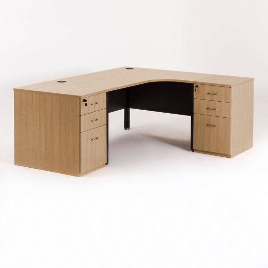 Bureau compact MADERA avec 2 caissons P.60/80 cm Bureau compact MADERA avec 2 caissons P.60/80 cm