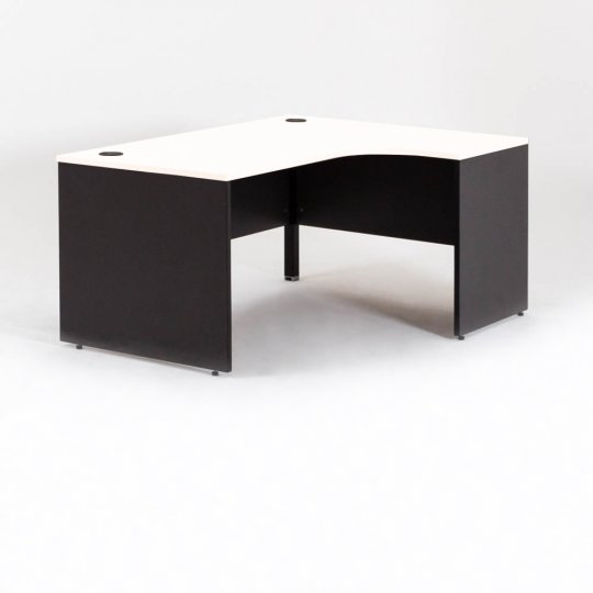 Bureau compact Madera orientation gauche coloris hêtre Bureau compact Madera orientation gauche coloris hêtre