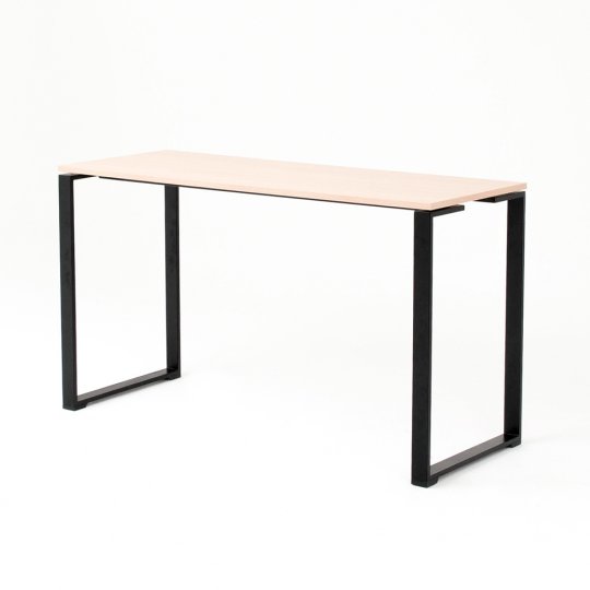 Table haute BIZ, plateau chêne clair piétement noir Table haute BIZ, plateau chêne clair piétement noir