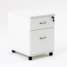 Caisson de bureau à roulettes LUDY bois, 1 tiroir, 1 pour dossiers