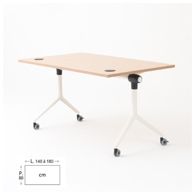 table de bureau rectangulaire rabattable VISTA