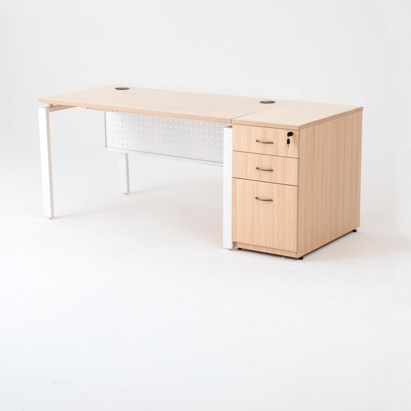 Bureau droit OPTIMUM caisson HB bois