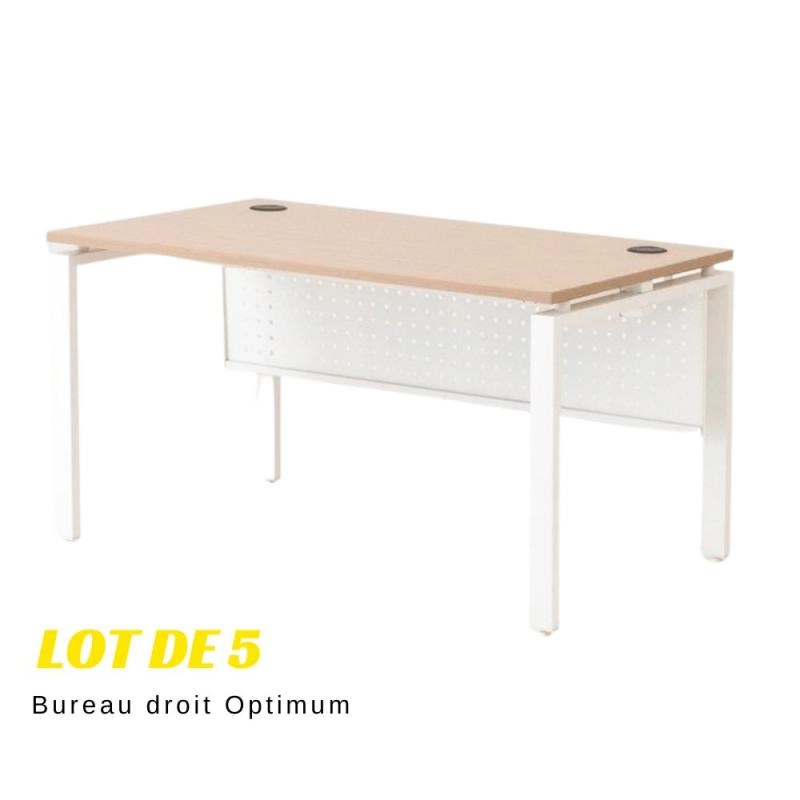 Lot de 5 bureaux droits Optimum