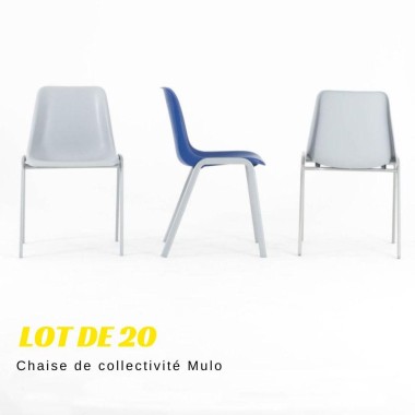 Lot de 20 Chaises de collectivité Mulo