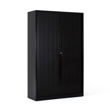 Armoire haute à rideaux FLAP, monobloc, rideaux fermés, anthracite