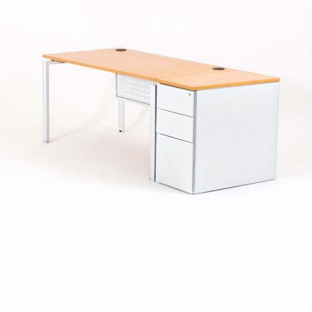 Bureau droit OPTIMUM caisson HB métal