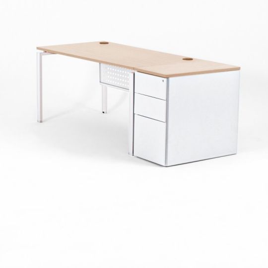 Bureau droit OPTIMUM caisson HB métal