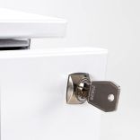 Bureau d'angle OPTIMUM retour accroché avec 2 caissons HB métal
