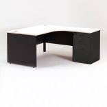 Bureau compact MADERA + caisson hauteur bureau P.60 cm