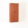 Armoire de bureau portes battantes en bois, merisier