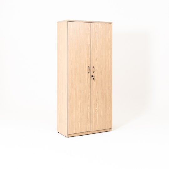 Armoire de bureau portes battantes en bois, chêne clair Armoire de bureau portes battantes en bois, chêne clair