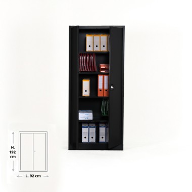 Armoire portes battantes haute métallique H. 192 cm ROBUST