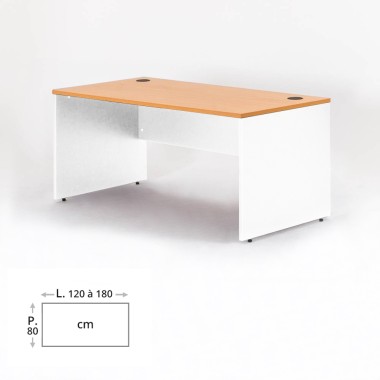 Bureau blanc droit MADERA