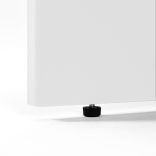 Bureau blanc compact MADERA + caisson hauteur bureau P.80 cm