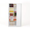 Armoire à rideaux H.195 cm FLAPH195 x L120 x P46 cm  le coloris ::blanc 