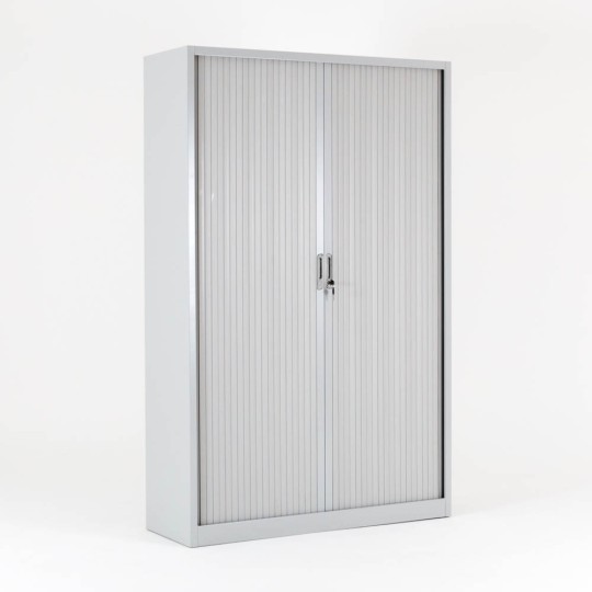Armoire à rideaux H.180 cm FLAP le coloris ::gris clair Armoire à rideaux H.180 cm FLAP le coloris ::gris clair