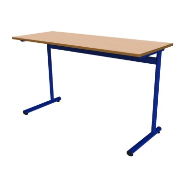 Table d'écolier double en 130 x 50 cm OMEA
