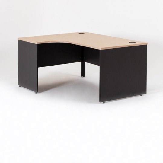 Bureau compact Madera orientation gauche coloris hêtre Bureau compact Madera orientation gauche coloris hêtre