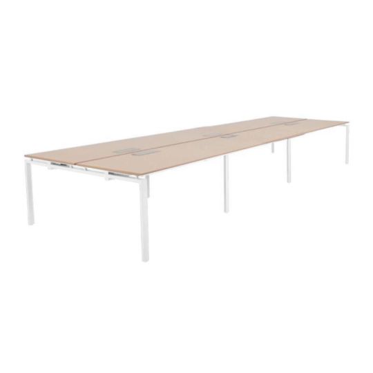 Bureau open space 6 personnes OPTIMUM avec flap