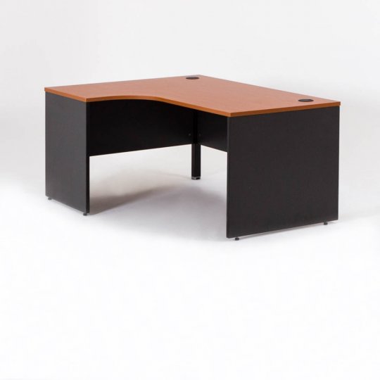 Bureau compact Madera orientation gauche coloris hêtre Bureau compact Madera orientation gauche coloris hêtre