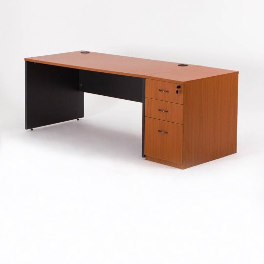 Bureau droit MADERA avec 1 caisson HB droite P.80 cm Bureau droit MADERA avec 1 caisson HB droite P.80 cm