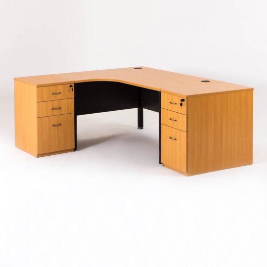 Bureau compact MADERA avec 2 caissons P.60/80 cm Bureau compact MADERA avec 2 caissons P.60/80 cm