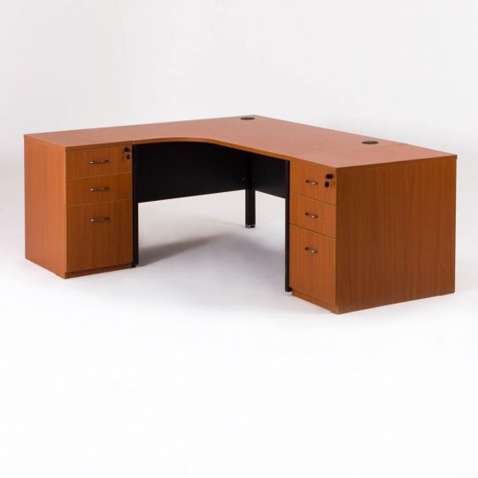 Bureau compact MADERA avec 2 caissons P.60/80 cm Bureau compact MADERA avec 2 caissons P.60/80 cm