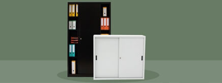 Armoire de bureau porte coulissante