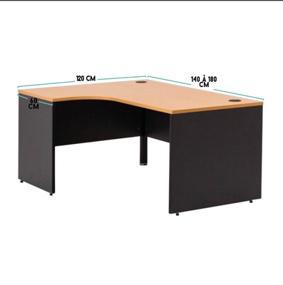 Petit bureau d'angle chêne compact - Idess