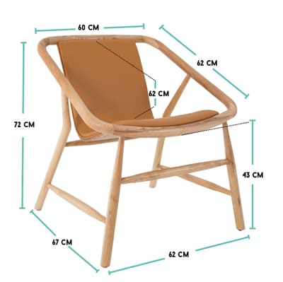 dimension fauteuil détente natura