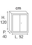 H.120 x L.92 x P.42 cm