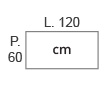 L.120 x P.60 cm