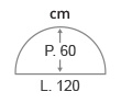 L.120 x P.60 cm