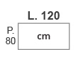 L120xP80 cm