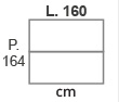 L.160 x P.164 cm