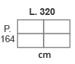 L.320 x P.164 cm