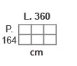 L.360 x P.164 cm