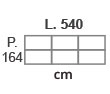 L.540 x P.164 cm