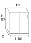 H.109 cm
