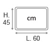 L.60 x H.45 cm