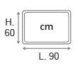 L.90 x H.60 cm