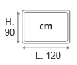 L.120 x H.90 cm