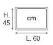 L.60 x H.45 cm