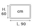 L.90 x H.60 cm